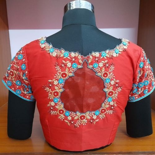 Aari Designer Blouse Oval Shape